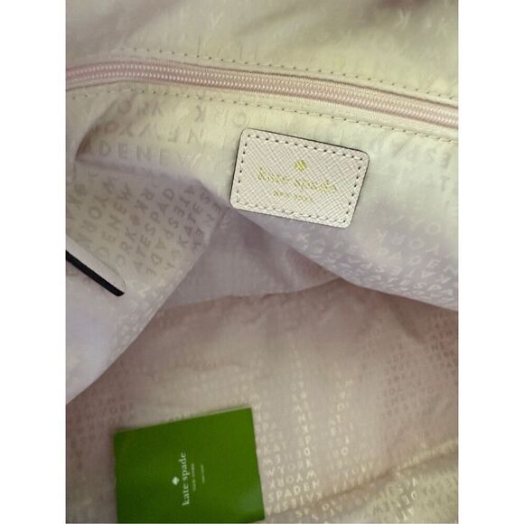 Kate Spade Hani Haven Lane Womens Pink Glitter Dot Saffiano Leather Tote Bag - Picture 12 of 13